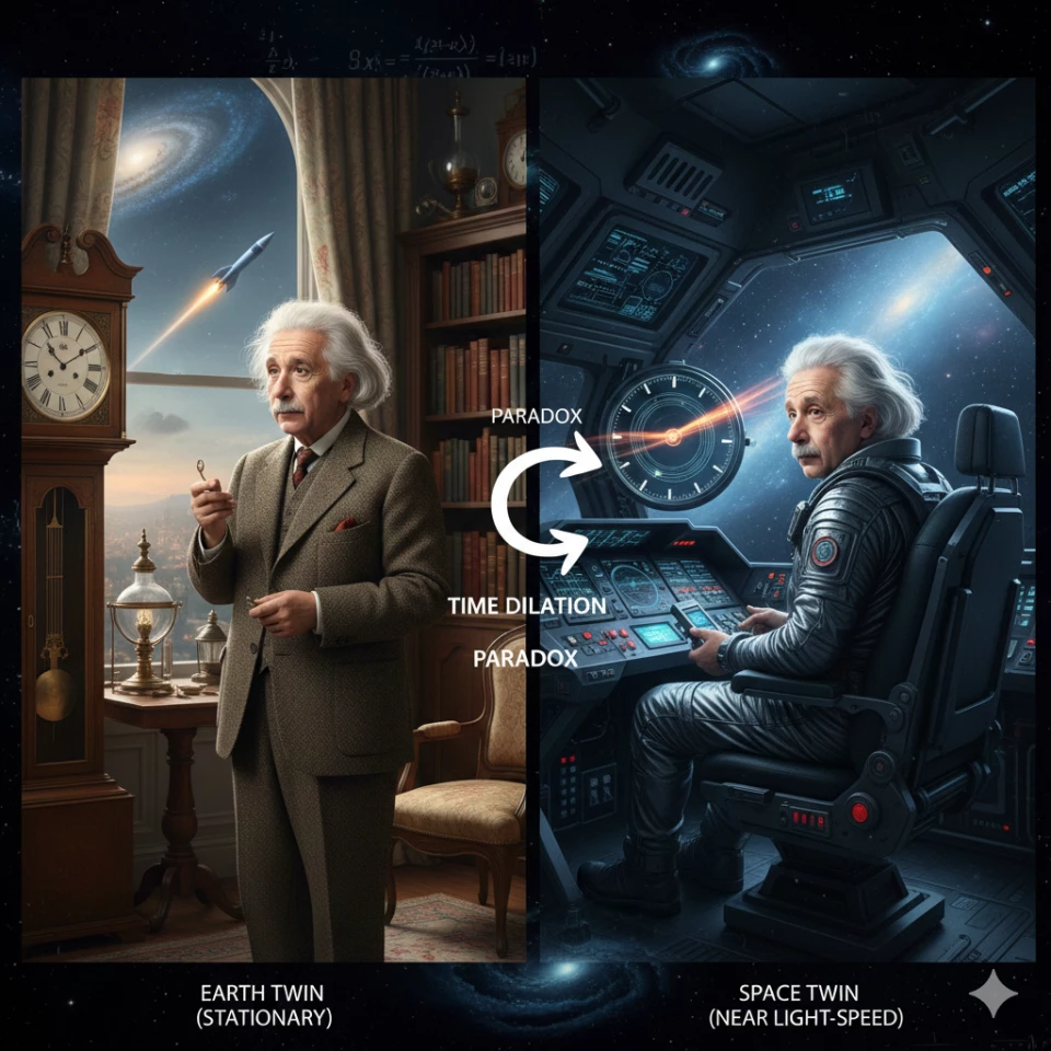 Relativistické efekty způsobují, že čas cestuje různými rychlostmi